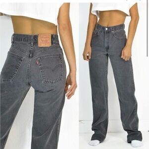 Levi's Gray High Rise Jeans with Straight Leg